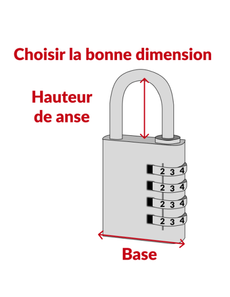 Cadenas à code Type 1, intérieur, alu, couleurs assorties, 40mm, 4 chiffres - THIRARD Cadenas à combinaison