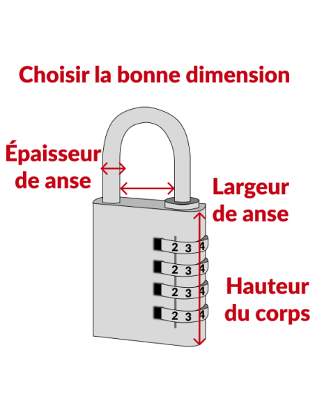 Cadenas à code Type 1, intérieur, alu, couleurs assorties, 40mm, 4 chiffres - THIRARD Cadenas à combinaison