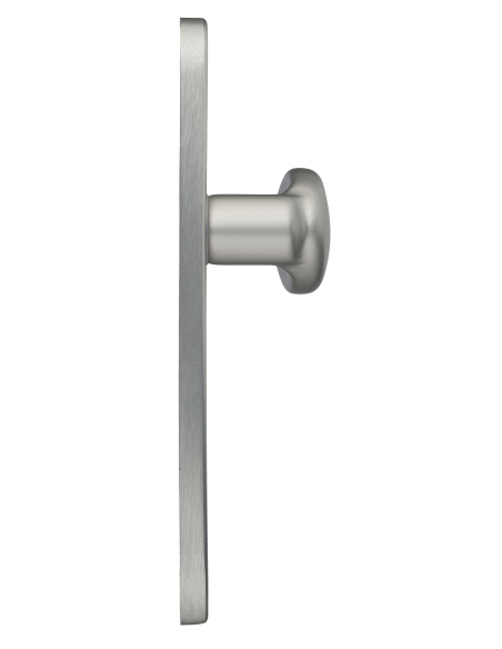 Ensemble de poignées pour porte palière Sultane trou de cylindre, carré 7mm, entr'axes 195mm, gris - THIRARD Poignée