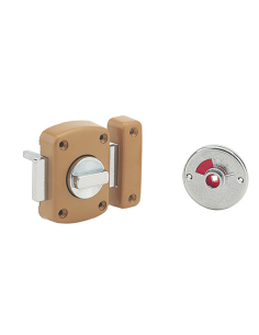 Verrou automatique alouette pour WC, 50mm, époxy bronze - THIRARD Verrous de salle de bain