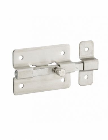 Targette pêne plat pour porte d'ameublement, 50mm, inox - THIRARD Targette