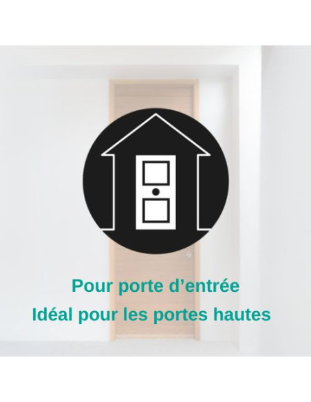 Verrou à bouton Mirage 6 pour porte d'entrée, cylindre 45mm, tringle 2 pts en acier, haut, droit, 3 clés, bronze - THIRARD Ve...