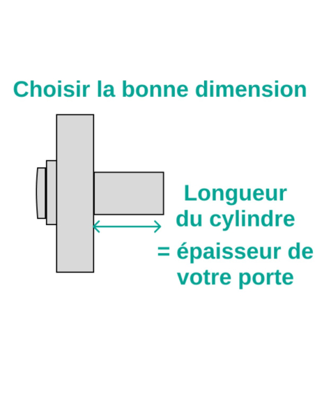 Verrou à bouton Universel pour porte d'entrée, cylindre 45mm, acier, 4 clés, epoxy argent - THIRARD Verrous