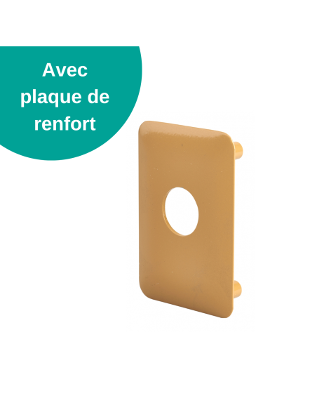 Verrou double entrée Mirage 6 pour porte d'entrée, cyl. 45mm, tringle 2 pts en acier, bas, droit, 3 clés, bronze - THIRARD Ve...