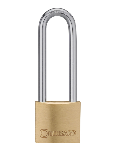 Cadenas à clé Type 1, laiton, intérieur, anse demi-haute acier, 30mm, 2 clés - THIRARD Cadenas à clé