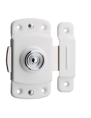 Verrou pour porte d'ameublement, 40mm, blanc - THIRARD Verrou de meuble
