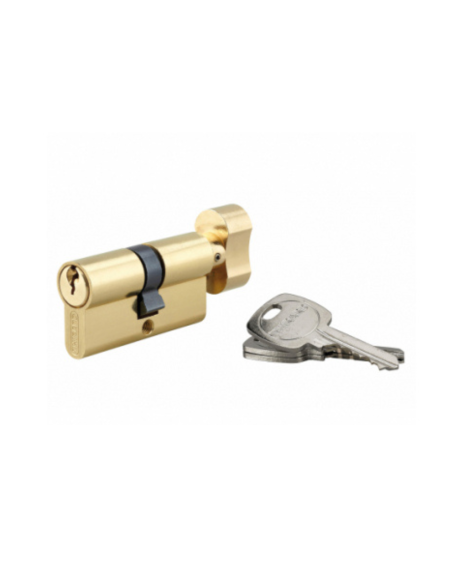 Cylindre de serrure à bouton STD UNIKEY (achetez-en plusieurs, ouvrez avec la même clé), 40Bx40mm, 3 clés, laiton - THIRARD C...