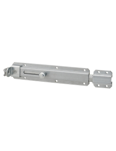 Verrou transversal, porte cadenas cadenassable, longueur 180mm, pêne plat coulissant, acier zingué - THIRARD Verrous de portail