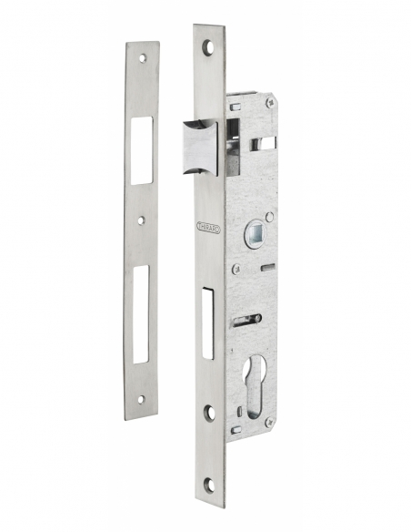 Boitier de serrure encastrable à cylindre pour menuiserie métallique, axe 22mm, bouts carrés, zingué - THIRARD FBA