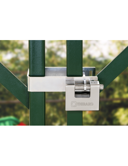 Support cadenas condamnation de grille - THIRARD Porte cadenas