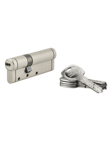 Cylindre de serrure Trafic 12, 30x60mm, nickel, anti-arrachement, anti-perçage, anti-casse, 5 clés - THIRARD FBA