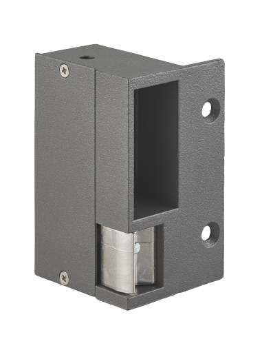 Gâche électrique pour serrure horizontale en applique, gauche, 12/24V, gris - THIRARD FBA
