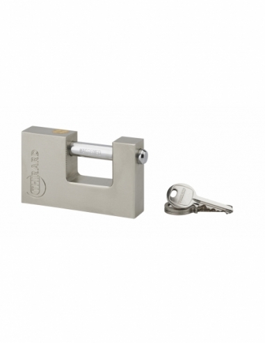 Cadenas à clé prisonnière Land, extérieur, acier nickelé, 90mm, 3 clés - THIRARD Cadenas à clé