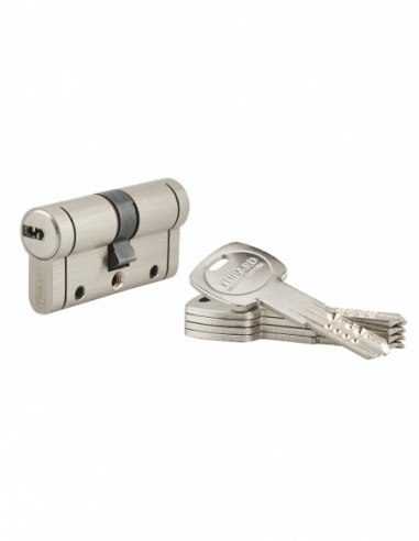 Cylindre de serrure Trafic 12, 30x30mm, nickel, anti-arrachement, anti-perçage, anti-casse, 5 clés - THIRARD FBA