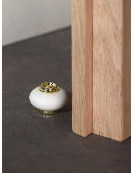 Butoir à visser, fixation au sol, caoutchouc, Ø30x22mm, laiton - THIRARD Butoir à visser Butoir à visser, fixation au sol, caoutchouc, Ø30x22mm, laiton - THIRARD Butoir à visser