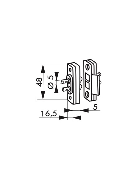 Plots de contact nylon pour serrure électrique - THIRARD Gâche de porte électrique