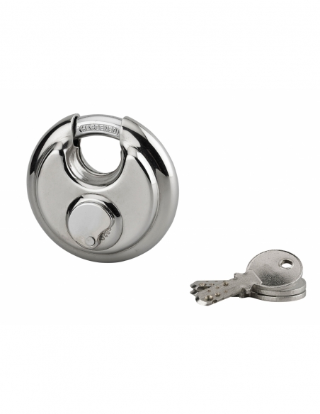 Cadenas à clé Astra, inox, intérieur, anse acier, 70mm, 3 clés - THIRARD Cadenas à clé