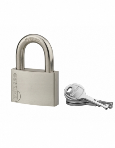 Cadenas à clé Cinox, inox, extérieur, anse inox, 60mm, 3 clés - THIRARD Cadenas à clé