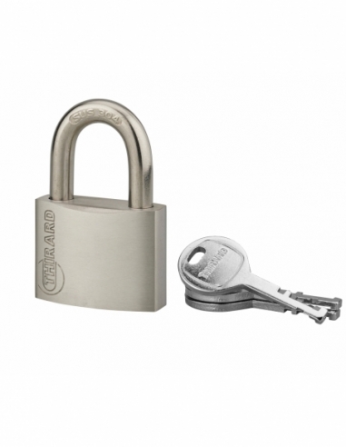 Cadenas à clé Cinox, inox, extérieur, anse inox, 50mm, 3 clés - THIRARD Cadenas à clé