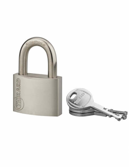 Cadenas à clé Cinox, inox, extérieur, anse inox, 50mm, 3 clés - THIRARD Cadenas à clé