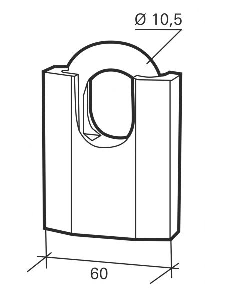 Cadenas à clé Octo-P, acier, chantier, anse protégée acier, 60mm, 3 clés - THIRARD Cadenas à clé
