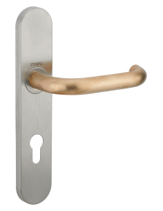 Poignées sur plaque antibactériennes, entr'Axe 195mmn, carré de 7mm - STERIALL by THIRARD Poignée de porte