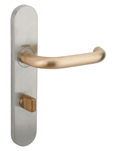 Poignées sur plaque antibactériennes à condamnation, entr'Axe 195mmn, carré de 7mm - STERIALL by THIRARD Poignée de porte