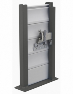 Ferme volet roulant avec anti-soulèvement, inox, 67x71mm, 2 pièces - THIRARD Barre de sécurité de volet