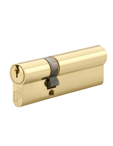 Cylindre de serrure double entrée FTH 5G, 30x60mm, cylindre et clés en laiton, 3 clés crantées - FTH Cylindres à double entrée
