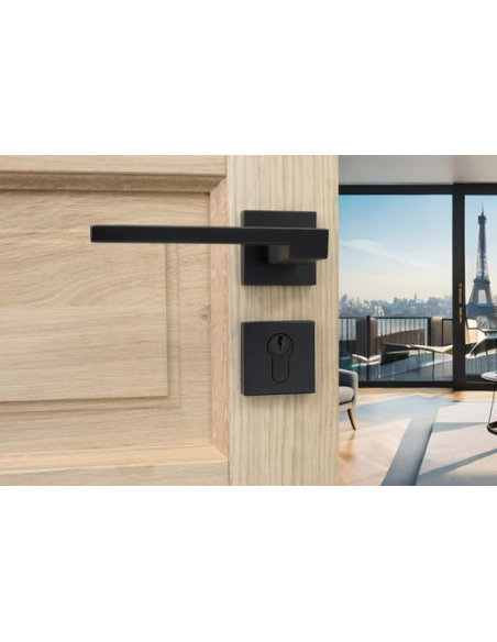 Cylindre de serrure double entrée FTH 5G, 30x60mm, cylindre et clés en laiton, noir mat, 3 clés crantées - FTH Cylindres à do...
