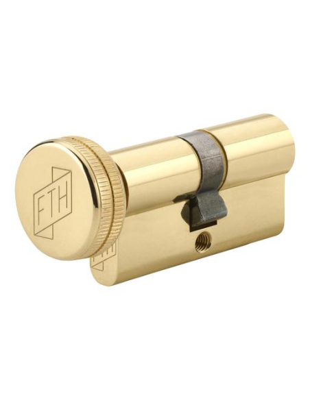 Cylindre de serrure à bouton FTH 5G, 30Bx30mm, cylindre et clés en laiton, 3 clés crantées - FTH Cylindres à bouton