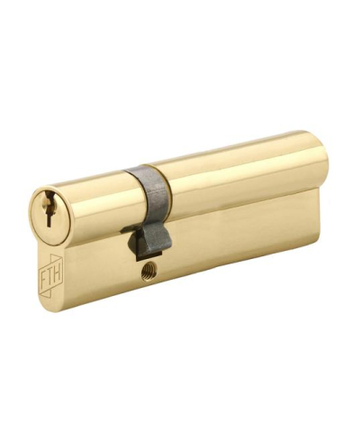 Cylindre de serrure double entrée FTH 5G, 30x65mm, cylindre et clés en laiton, 3 clés crantées - FTH Cylindres à double entrée