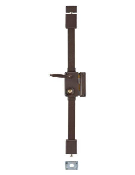 Serrure en applique Beluga à fouillot ,pour porte d'entrée, gauche, 3 pts, Transit2 Ø23mm, axe 45mm, marron, 4 clés - THIRARD...