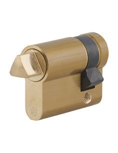 Demi-cylindre triangle externe 11 profilé HG, panneton orientable,30x10mm, laiton - THIRARD Cylindre de sûreté