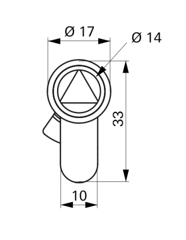 Cylindre 2 triangles externes 14 profilé HG, 40x40mm, laiton - THIRARD Cylindre de sûreté Cylindre 2 triangles externes 14 profilé HG, 40x40mm, laiton - THIRARD Cylindre de sûreté