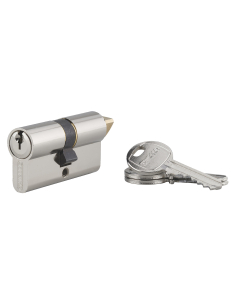 Cylindre triangle externe 14 profilé HG, 30x30mm, 3 clés, nickelé - THIRARD Cylindre de sûreté