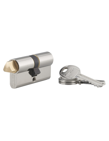 Cylindre triangle externe 14 profilé HG, 30x30mm, 3 clés, nickelé - THIRARD Cylindre de sûreté