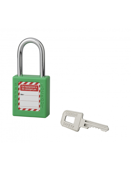 Cadenas de consignation 40mm, anse 38mm, Vert, variure A1 - Thirard Cadenas de consignation