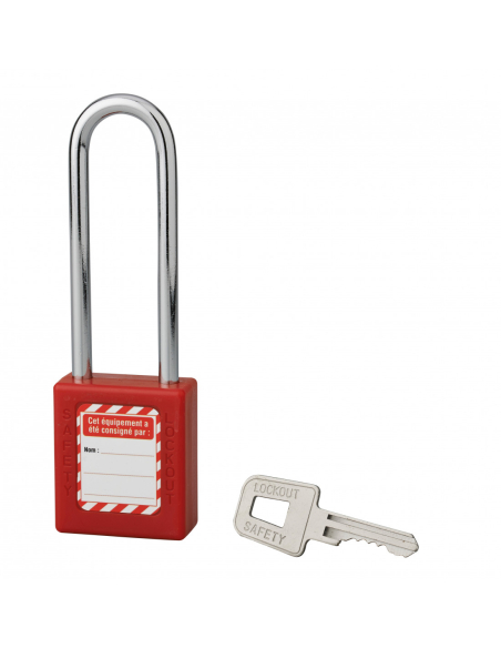 Cadenas de consignation 40mm, anse 76mm, Rouge, variure A2 - Thirard Cadenas de consignation
