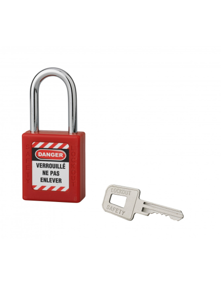 Cadenas de consignation 40mm, anse 38mm, Rouge, variure A6 - Thirard Cadenas de consignation