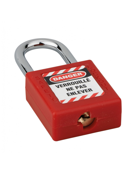Cadenas de consignation 40mm, anse 38mm, Rouge, variure A6 - Thirard Cadenas de consignation