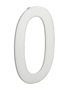 Chiffre 0 à visser, inox, H.100mm - THIRARD Chiffres maison extérieur