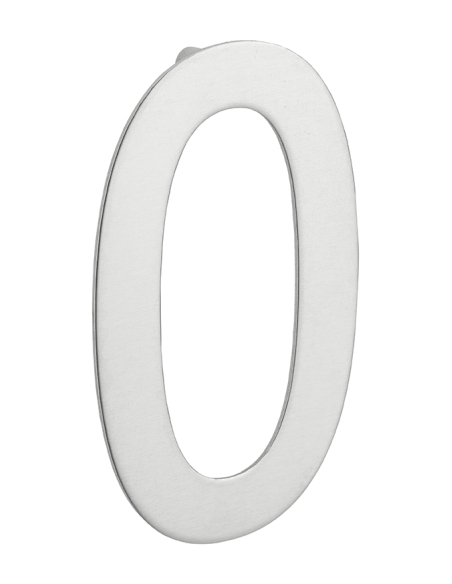 Chiffre 0 à visser, inox, H.100mm - THIRARD Chiffres à visser