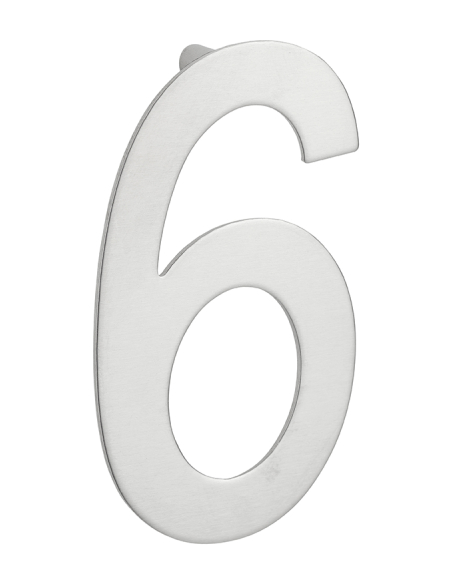 Chiffre 6 à visser, inox, H.100mm - THIRARD Chiffres à visser