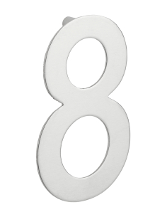 Chiffre 8 à visser, inox, H.100mm - THIRARD Chiffres maison extérieur