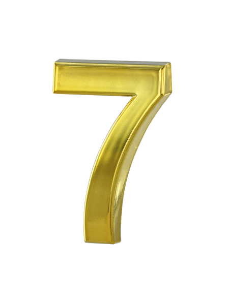 Chiffre 7 doré adhésif, ABS, H.50mm - THIRARD Chiffres à coller