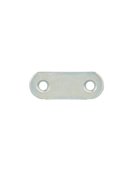 Patte d'assemblage, 40x15mm, bouts ronds, acier zingué - THIRARD Patte d'assemblage