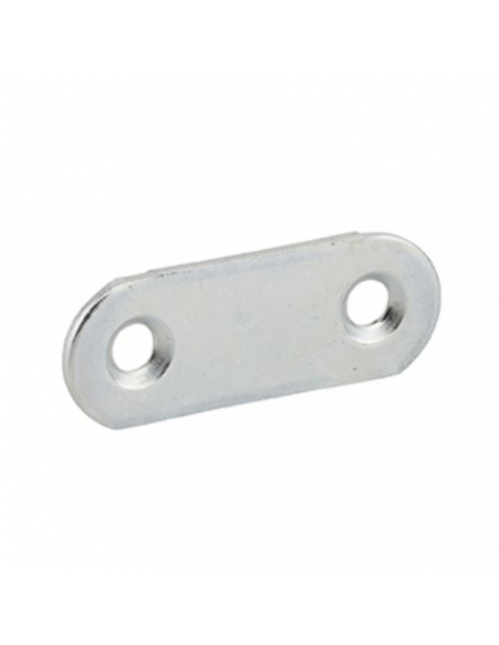 Patte d'assemblage, 40x15mm, bouts ronds, acier zingué - THIRARD Patte d'assemblage