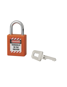 Cadenas de consignation 40mm, anse acier 25mm, Orange - Thirard Cadenas de consignation