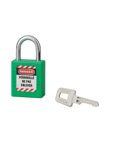 Cadenas de consignation 40mm, anse acier 25mm, Vert - Thirard Cadenas de consignation